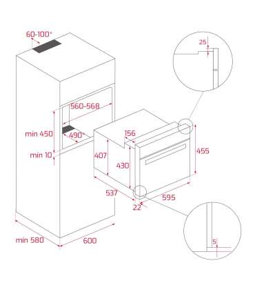 Integreeritav auruahi Teka HSC644S