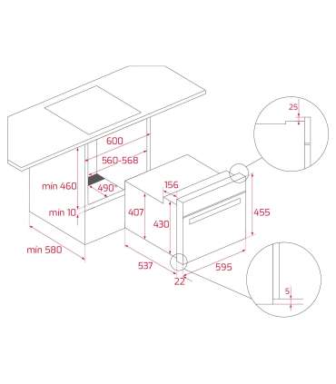 Integreeritav auruahi Teka HSC644S