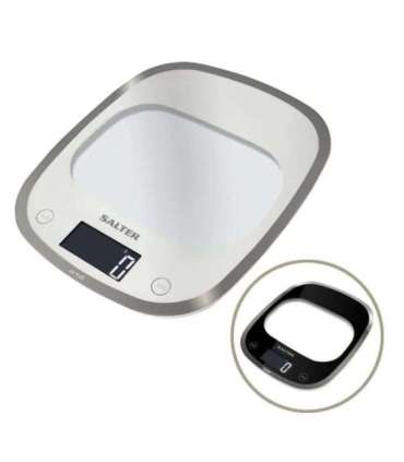 Salter 1050 WHDR White Curve Glass Electronic Digital Kitchen Scales