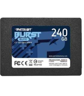 SSD|PATRIOT|Burst Elite|240GB|SATA 3.0|3D NAND|Write speed 320 MBytes/sec|Read speed 450 MBytes/sec|2,5"|TBW 100 TB|PBE240GS25SS