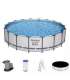 Frame pool Bestway Steel Pro Max Set 549х122 cm, with filter pump and accessories (56462)
