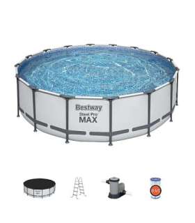Frame pool Bestway Steel Pro Max Set 488x122 cm, with filter pump and accessories (5612Z)