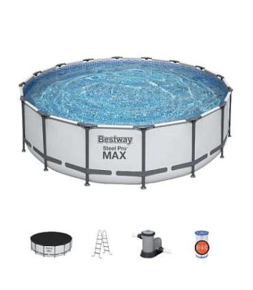 Frame pool Bestway Steel Pro Max Set 488x122 cm, with filter pump and accessories (5612Z)
