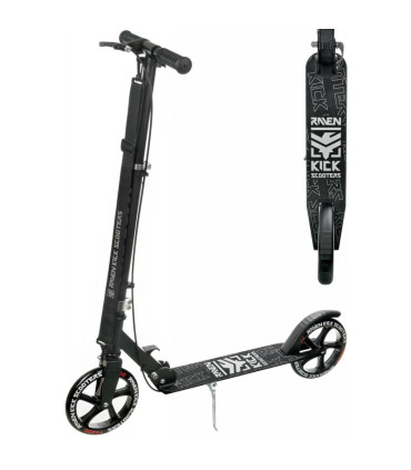 Самокат Raven Straight Black/Silver 200mm с ручным тормозом