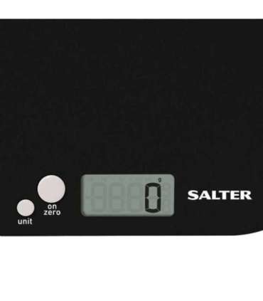 Salter 1177 BKWHDR Leaf Electronic Digital Kitchen Scale - Black