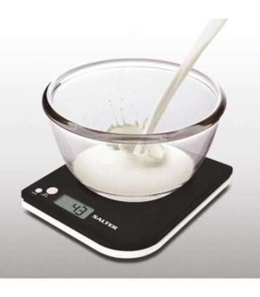 Salter 1177 BKWHDR Leaf Electronic Digital Kitchen Scale - Black