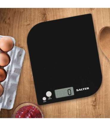 Salter 1177 BKWHDR Leaf Electronic Digital Kitchen Scale - Black