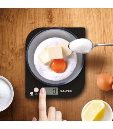 Salter 1177 BKWHDR Leaf Electronic Digital Kitchen Scale - Black