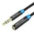 Cable Audio Braided 3.5mm male-female Vention VAB-B06-B150-M 1,5m Black