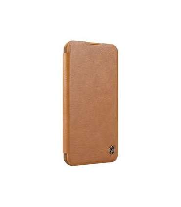 Etui Nillkin Qin Prop Leather iPhone 16 (brązowy)