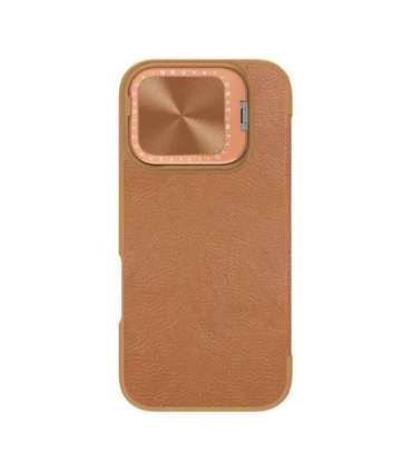 Etui Nillkin Qin Prop Leather iPhone 16 (brązowy)