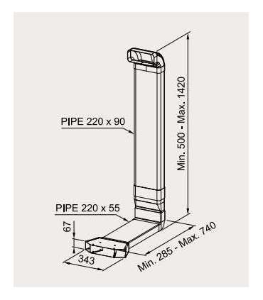Hood accessory FABER RECYCLING KIT / Lateral recycling version / plinth min.70H GALILEO STRIPES / GALILEO SLIM