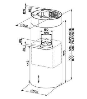 Hood FABER CYLIND I.EVO PLUS BK MATT A37/2
