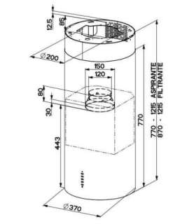Hood FABER CYLIND I.EVO PLUS WH GLOSS A37/2