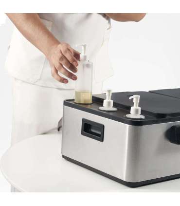 Massage hot stone and Massage oil heater with three bottles