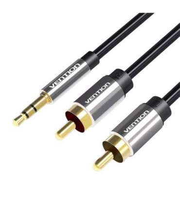 Cable Audio 2xRCA to 3.5mm Vention BCFBD 0.5m (black)