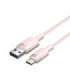 USB 2.0 A to USB-C 3A Vention CTNPF 1M cable (pink)