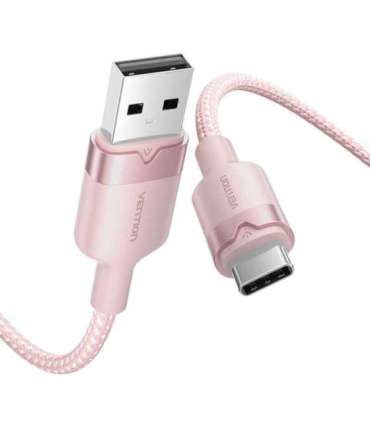USB 2.0 A to USB-C 3A Vention CTNPF 1M cable (pink)