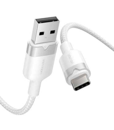 USB 2.0 A to USB-C 3A cable Vention CTNWF 1M (white)