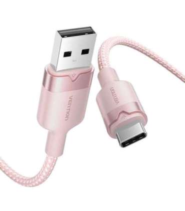 USB 2.0 A to USB-C 3A cable Vention CTNPH 2M (pink)