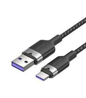 USB 2.0 A to USB-C 6A Vention CTOBF 1M cable (black)