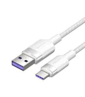 USB 2.0 A to USB-C 6A Vention CTOWF 1M cable (white)