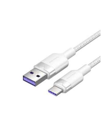 USB 2.0 A to USB-C 6A Vention CTOWH 2M cable (white)