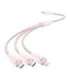 USB 2.0 A to 3in1 3A cable Vention CTPPG 1.5M (pink)