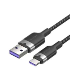 USB 2.0 A to USB-C 6A Vention CTOBH 2M cable (black)