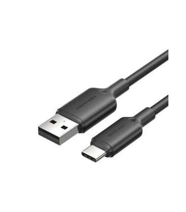 USB 2.0 A to USB-C 3A cable Vention CTQBF 1M (black)