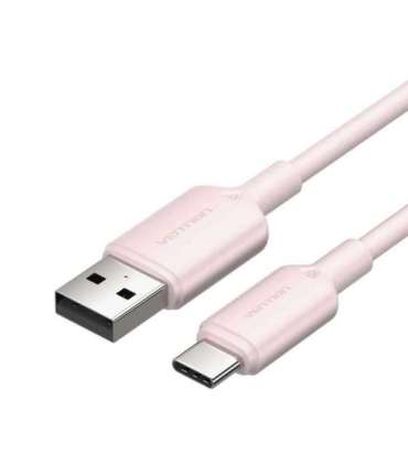USB 2.0 A to USB-C 3A cable Vention CTQPF 1M (pink)