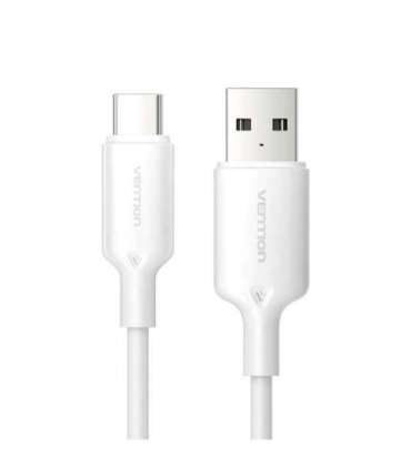 USB 2.0 A to USB-C 3A cable Vention CTQWF 1M (white)
