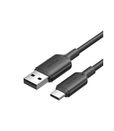 USB 2.0 A to USB-C 3A cable Vention CTQBH 2M (black)