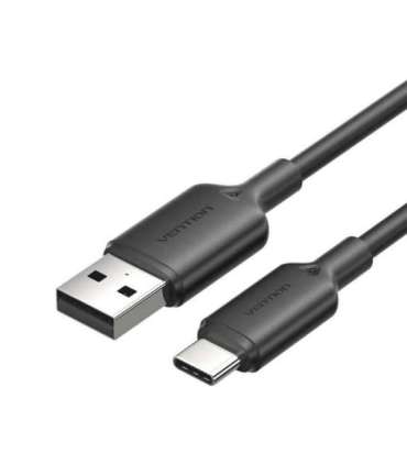 USB 2.0 A to USB-C 3A cable Vention CTQBH 2M (black)