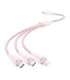 USB 2.0 A to 3-in-1 6A cable Vention CTRPG 1.5M (pink)