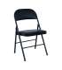 Складной стул PIKNIK 47,5x49xH79cм, чёрный кожзаменитель