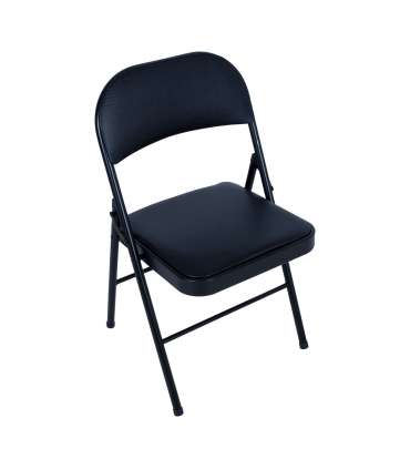 Складной стул PIKNIK 47,5x49xH79cм, чёрный кожзаменитель