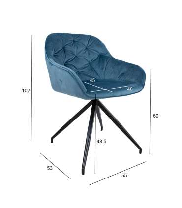 Tool BRIT sinine, 55x53xH107cm, metall, polüesterkangas