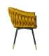 Стул FLORA, золотисто-желтый бархат