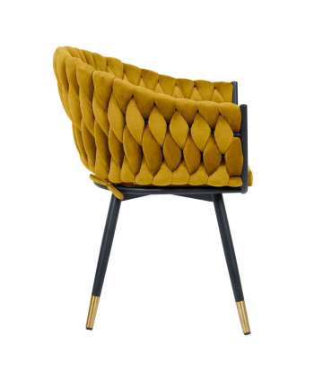 Стул FLORA, золотисто-желтый бархат