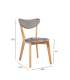 Стул JONNA 48,5x51,5x78,5см, сиденье покрыто серым текстилем, ножки и рама: каучуковое дерево, цвет: натуральный