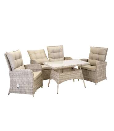 Комплект садовой мебели EMERALD стол, диван, 2 стула