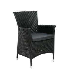 Стул WICKER-1 61x58xH86cм, чёрный