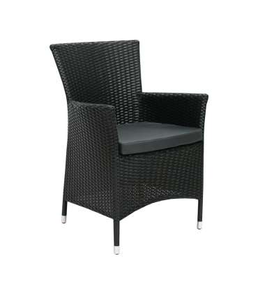 Стул WICKER-1 61x58xH86cм, чёрный