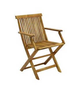 Садовый стул FINLAY с подлокотниками 54x57xH86см, акация
