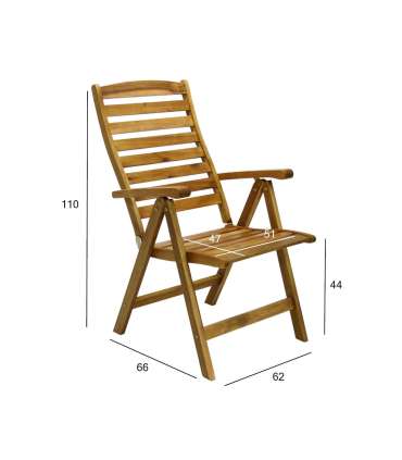 Стул FINLAY 62x66xH110см, акация