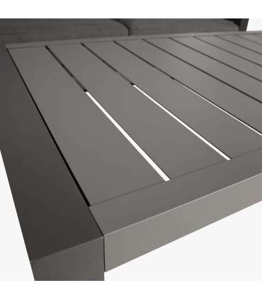 Aiamööblikomplekt TOMSON laud, diivan ja 2 tooli, hall