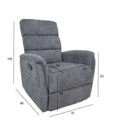 Tugitool BARCLAY manuaalne recliner, hall