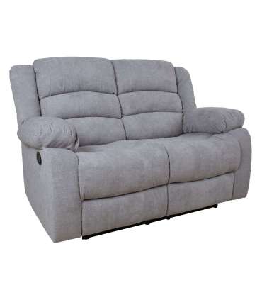 Diivan MALINA 2-kohaline manuaalne recliner, helehall