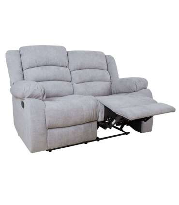 Diivan MALINA 2-kohaline manuaalne recliner, helehall